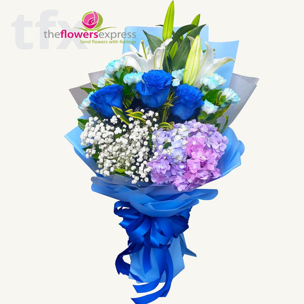 Dozen Of Blue Ecuadorian Roses(B02) – TFXPH Flowers and Gift Shop